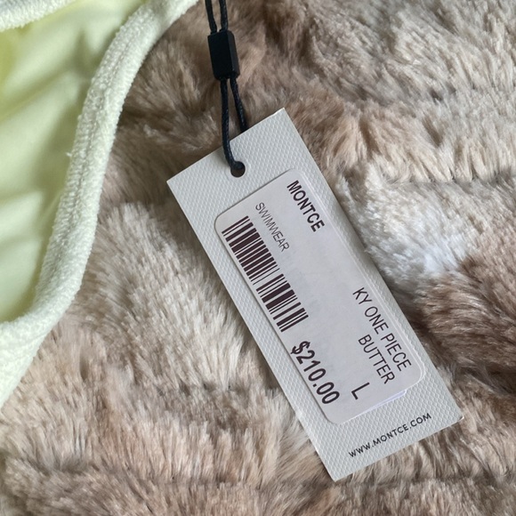 NWT Montce Ky One Piece Swimsuit in Buttercream yellow - Picture 6 of 6